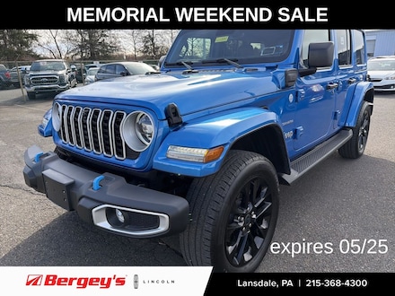 2024 Jeep Wrangler Unlimited 4xe 2.0L 4WD Sahara Hard Top w/ Technology & Trailer Tow Pkg SUV