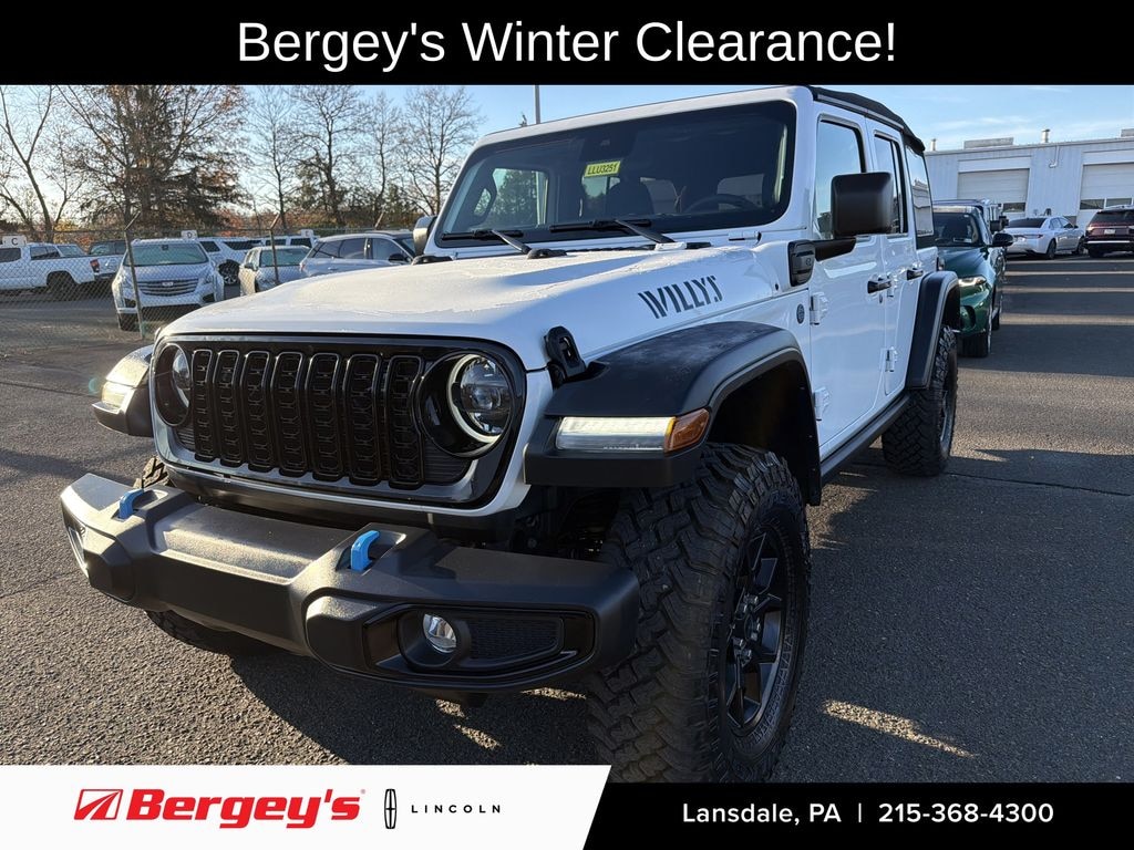 Used 2024 Jeep Wrangler Unlimited 4xe 2.0L 4WD Willys Soft Top w/ Convenience Pkg SUV