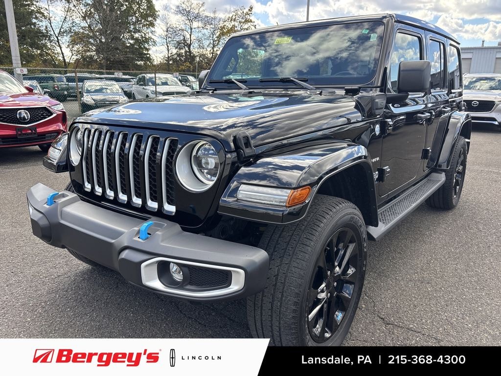 Used 2023 Jeep Wrangler Unlimited 4xe 2.0L 4WD Sahara Sky Top w/ Cold Weather Pkg SUV