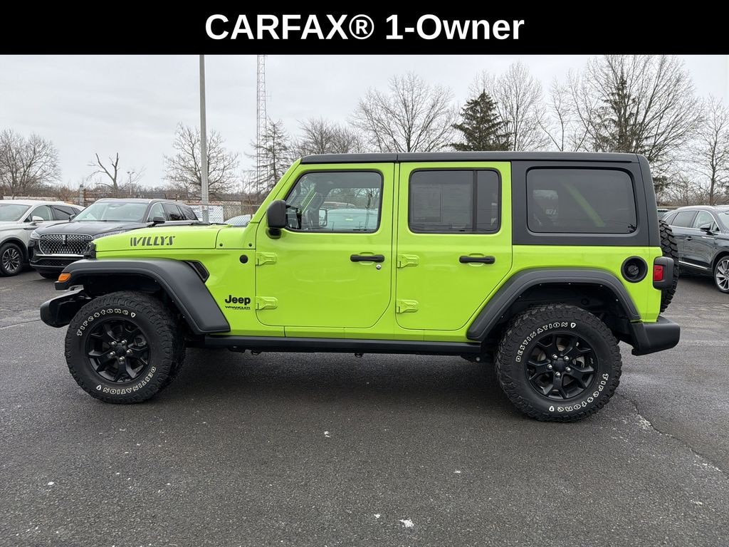 Used 2021 Jeep Wrangler Unlimited 3.6L 4WD Willys Hard Top w/ Technology Group SUV