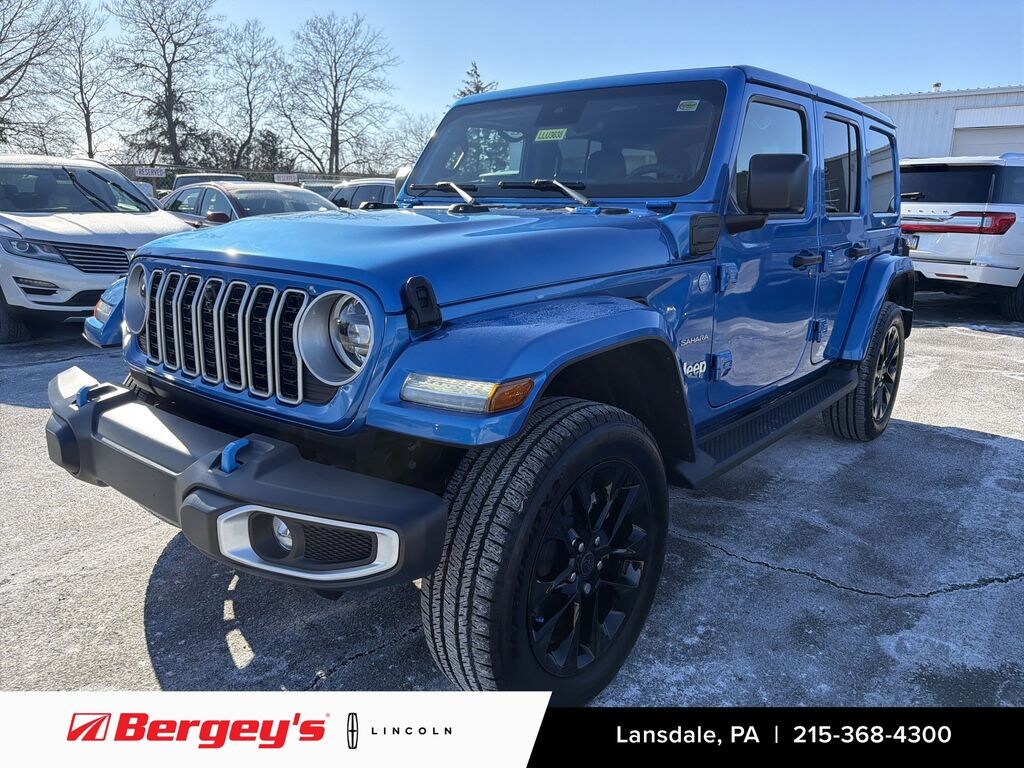 Used 2024 Jeep Wrangler Unlimited 4xe 2.0L 4WD Sahara Hard Top w/ Safety & Technology Pkg SUV