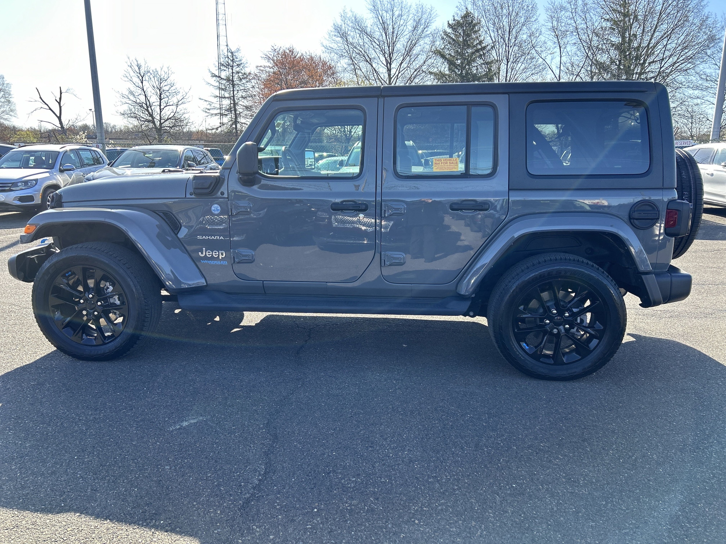 Used 2022 Jeep Wrangler Unlimited Sahara 4XE with VIN 1C4JJXP69NW220682 for sale in Lansdale, PA