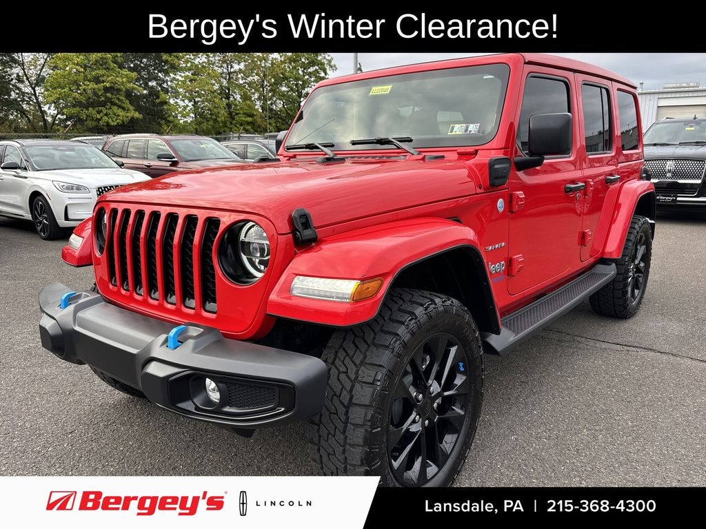 Used 2022 Jeep Wrangler Unlimited 4xe 2.0L 4WD Sahara Sky Top w/ Cold Weather Pkg SUV