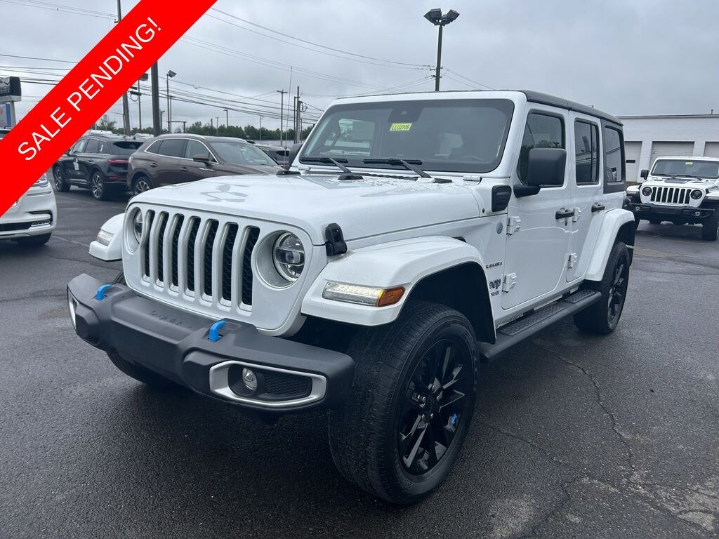 Used 2022 Jeep Wrangler Unlimited 4xe 2.0L 4WD Sahara Hard Top w/ Cold Weather & Advanced Safety Pkg SUV