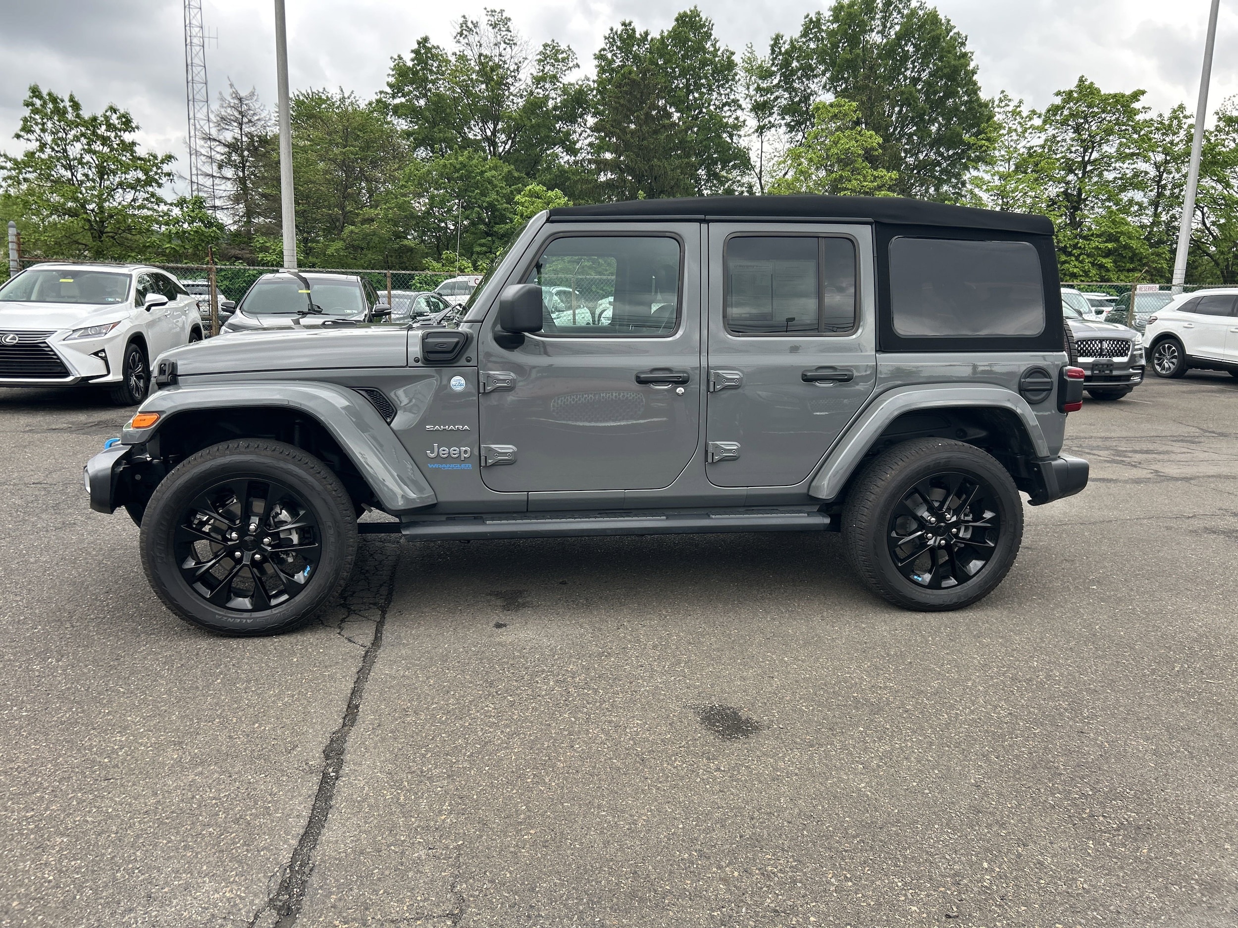 Used 2022 Jeep Wrangler Unlimited Sahara 4XE with VIN 1C4JJXP63NW172113 for sale in Lansdale, PA