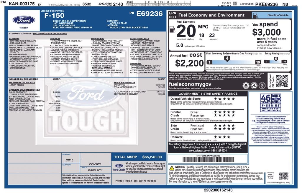 Used 2023 Ford F-150 Lariat Truck