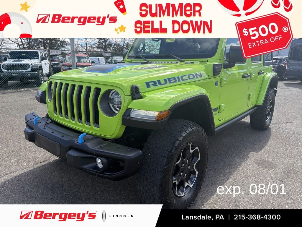 Used 2021 Jeep Wrangler Unlimited 4xe 2.0L 4WD Rubicon Hard Top w/ Cold Weather & Advanced Safety Group SUV