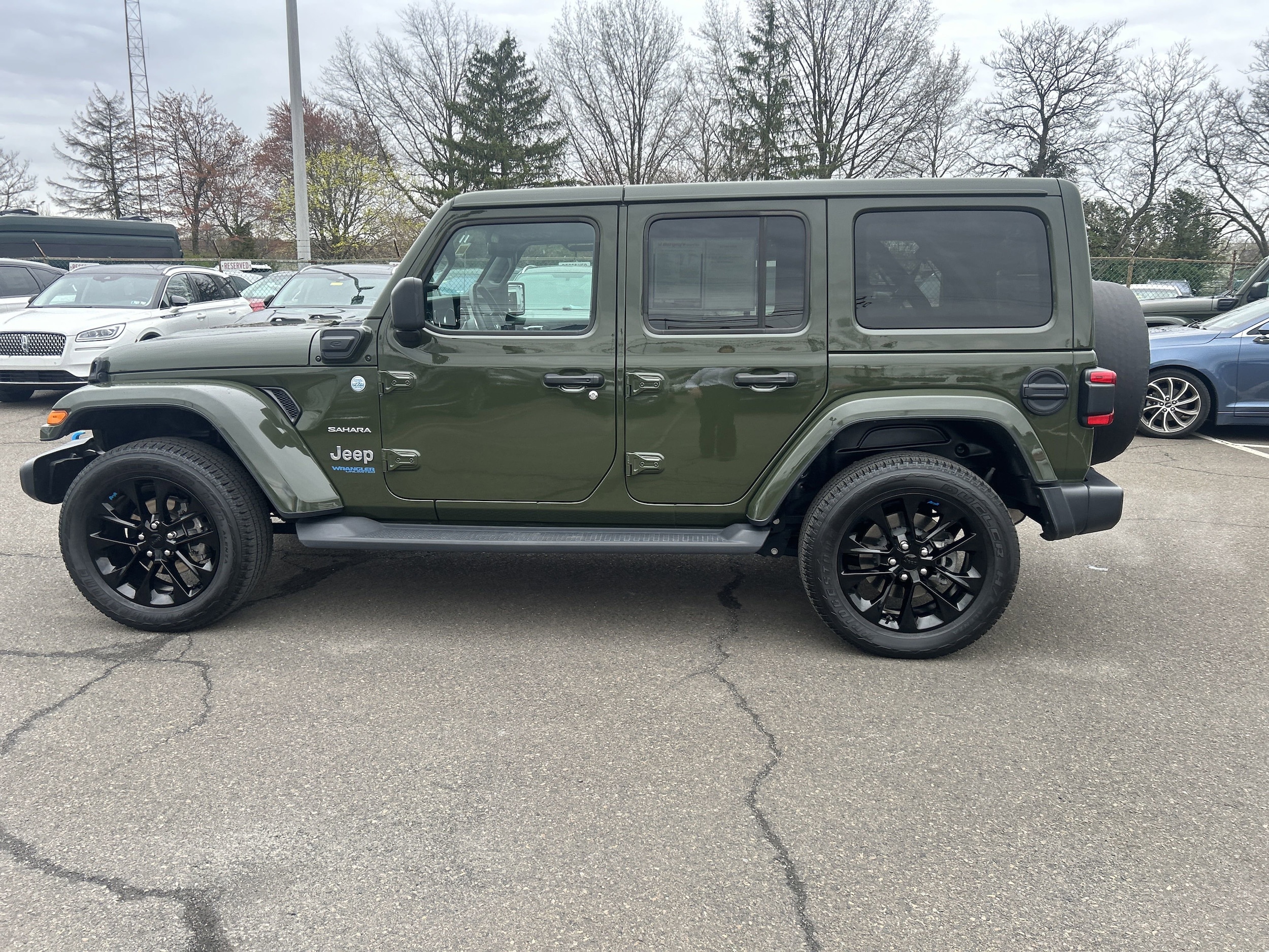Used 2022 Jeep Wrangler Unlimited Sahara 4XE with VIN 1C4JJXP61NW266376 for sale in Lansdale, PA