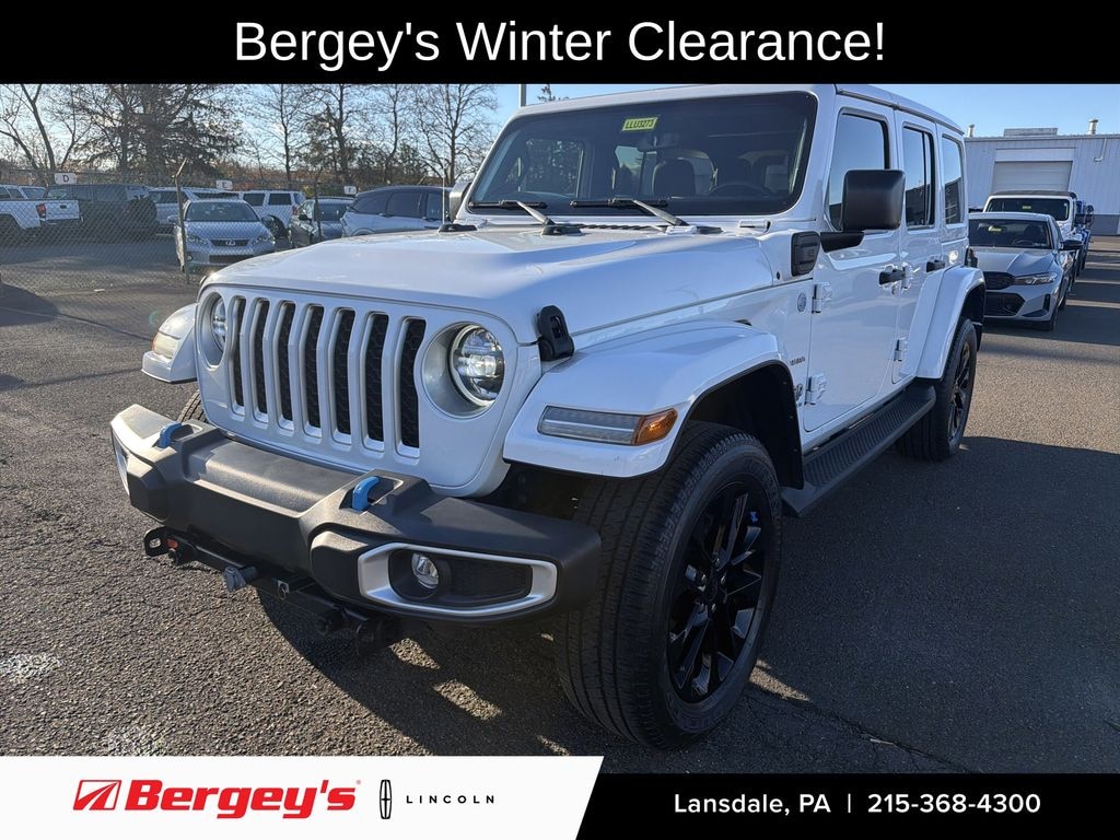 Used 2023 Jeep Wrangler Unlimited 4xe 2.0L 4WD Sahara Hard Top w/ Trailer Tow & Cold Weather Pkg SUV