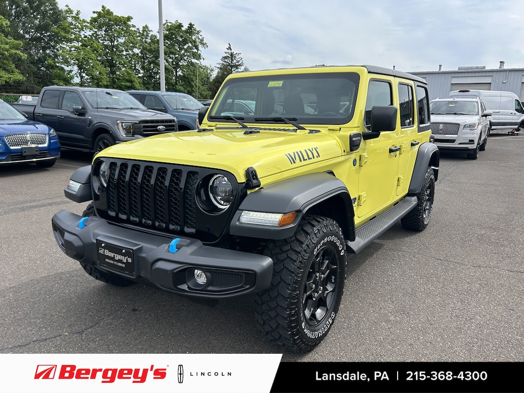 Used 2023 Jeep Wrangler Unlimited 4xe 2.0L 4WD Willys Hard Top w/ Convenience & Cold Weather Pkg SUV