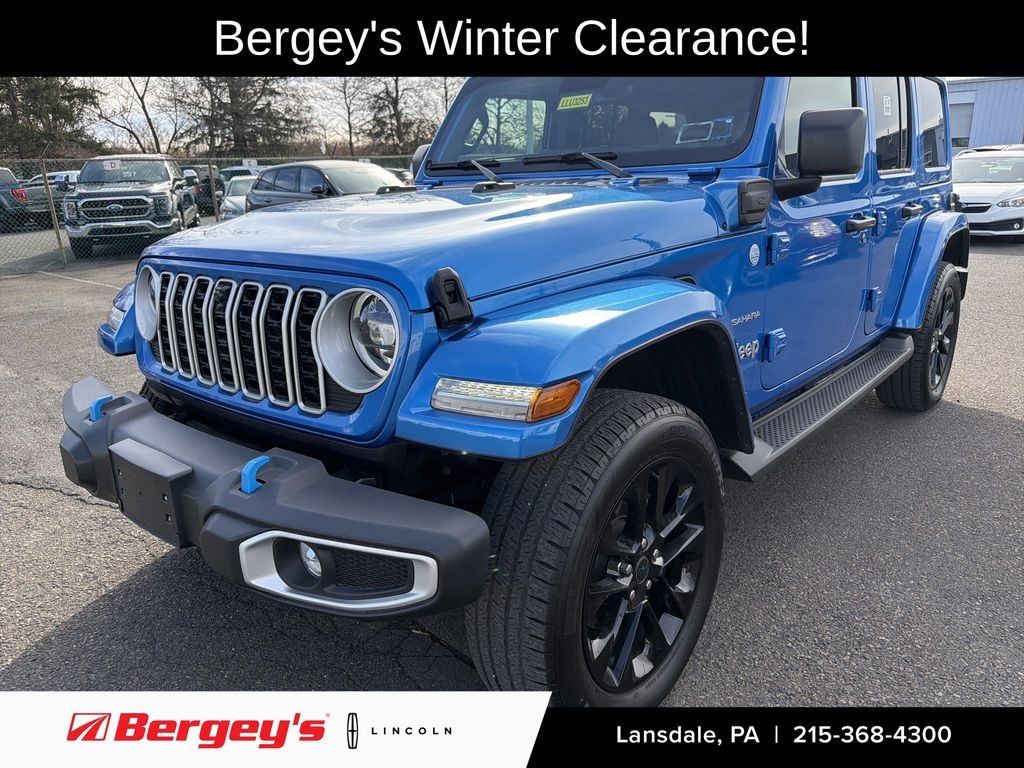 Used 2024 Jeep Wrangler Unlimited 4xe 2.0L 4WD Sahara Hard Top w/ Technology & Trailer Tow Pkg SUV