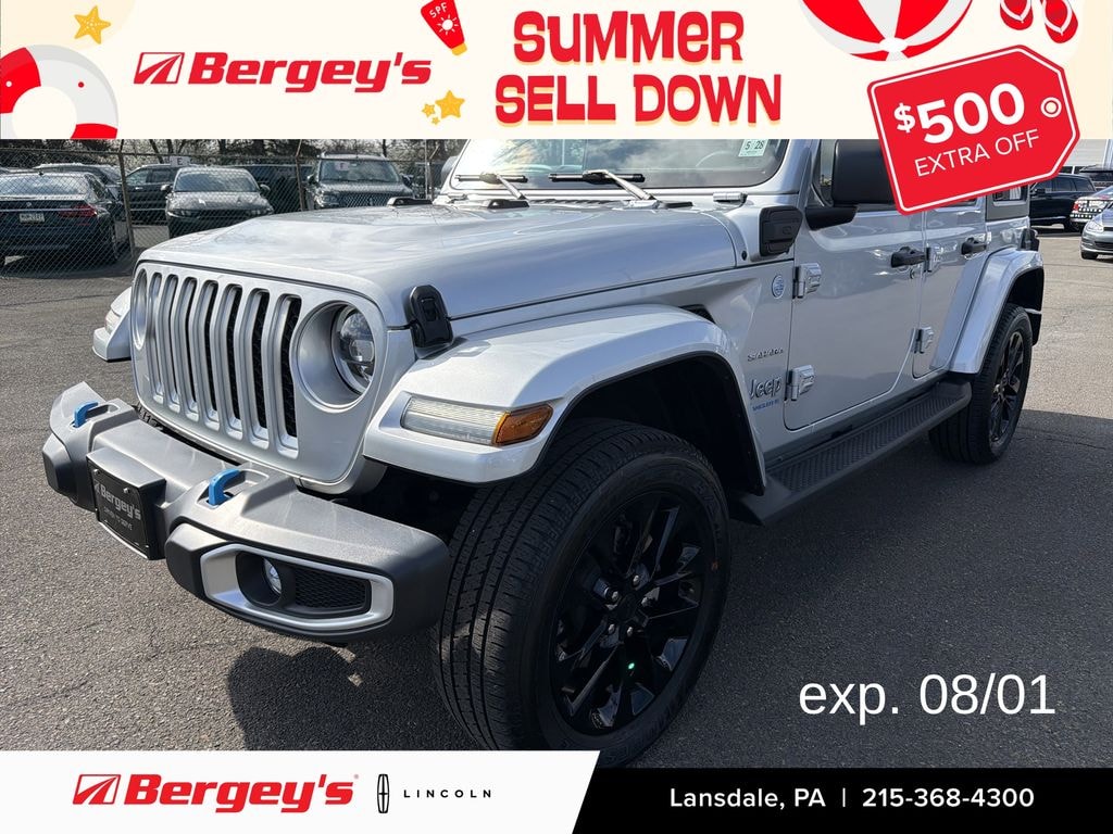 Used 2023 Jeep Wrangler Unlimited 4xe 2.0L 4WD Sahara Hard Top w/ Cold Weather Pkg SUV