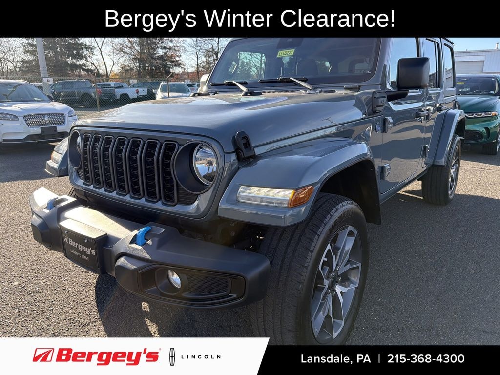 Used 2024 Jeep Wrangler Unlimited 4xe 2.0L 4WD Sport S Hard Top w/ Trailer Tow & Convenience Pkg SUV