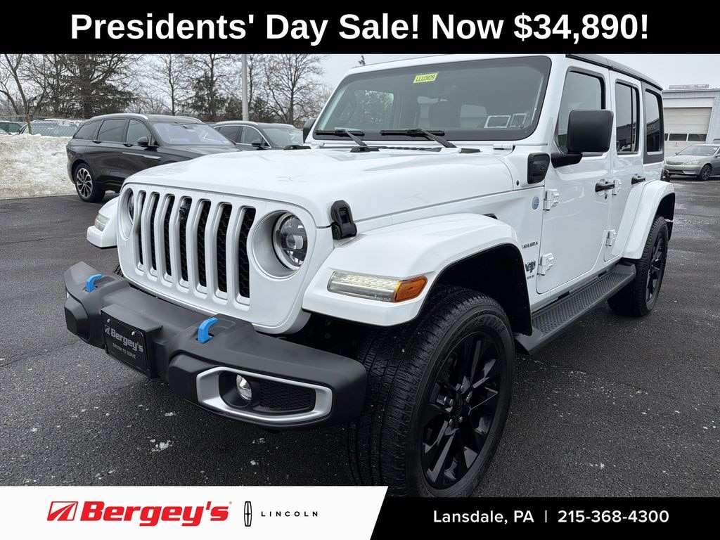 Used 2023 Jeep Wrangler Unlimited 4xe 2.0L 4WD Sahara Hard Top w/ Cold Weather Pkg SUV