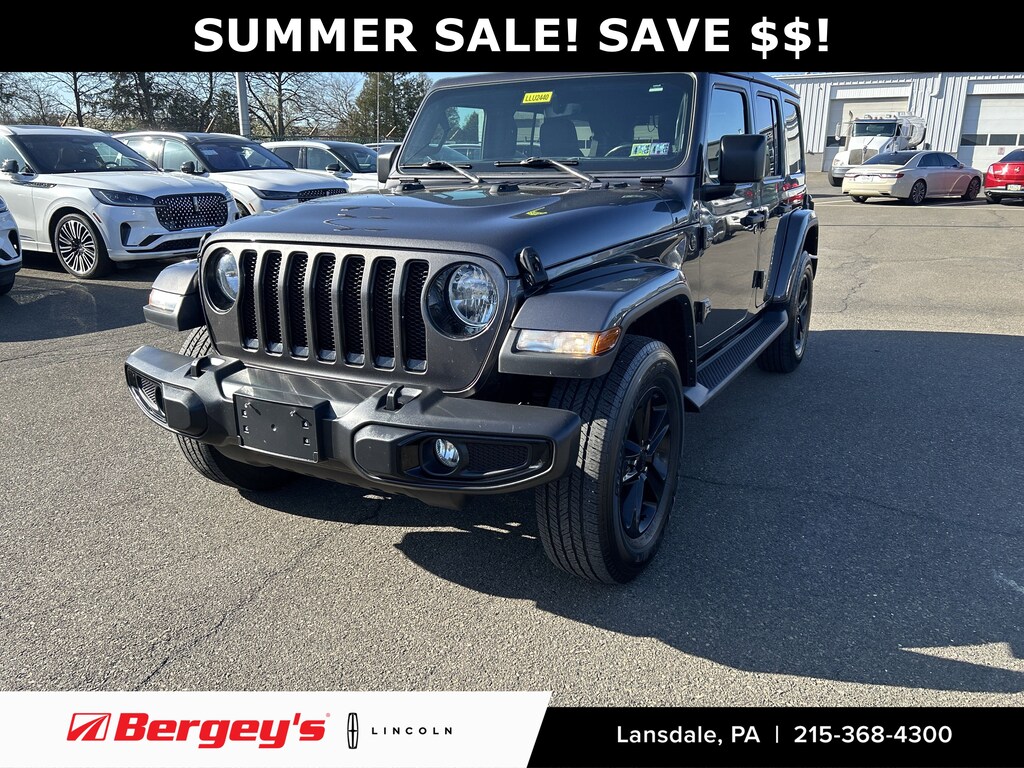Used 2021 Jeep Wrangler Unlimited 3.6L 4WD Sahara Soft Top w/ Cold Weather Pkg SUV