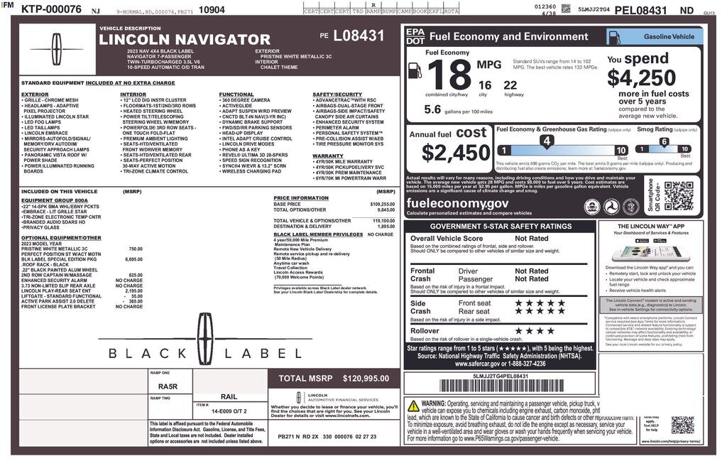 Used 2023 Lincoln Navigator Black Label SUV