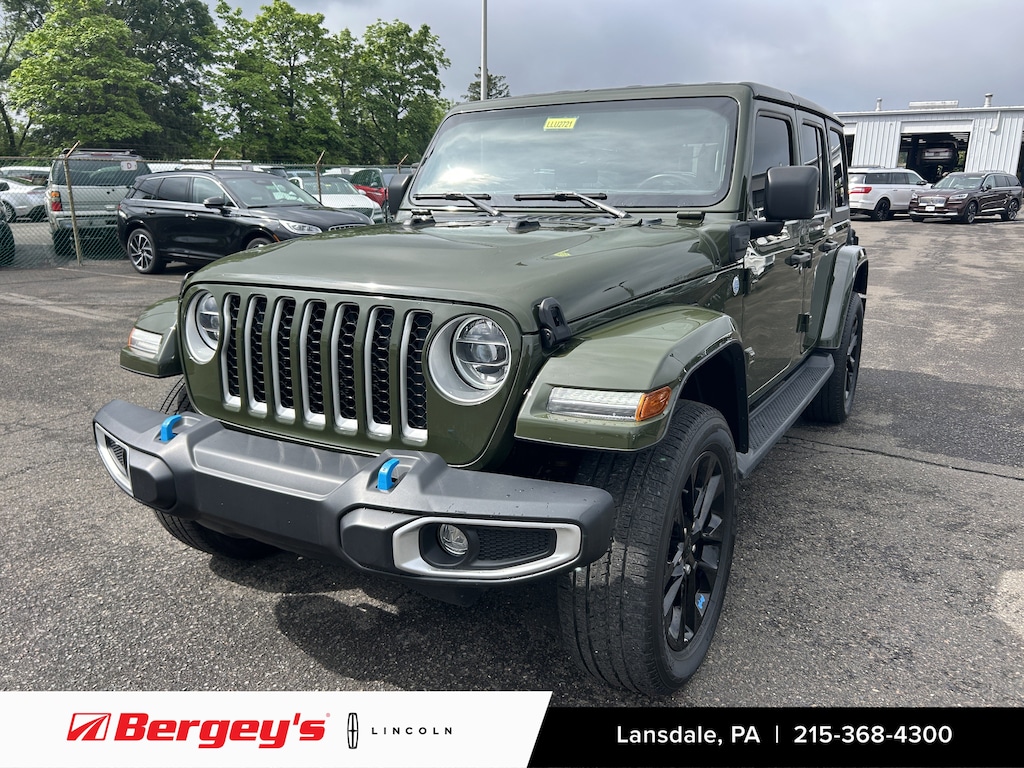 Used 2022 Jeep Wrangler Unlimited 4xe 2.0L 4WD Sahara Hard Top w/ Cold Weather Pkg SUV