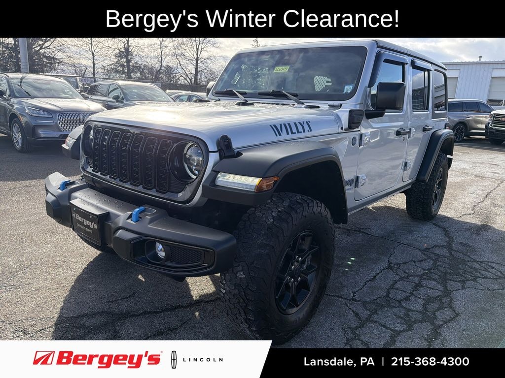 Used 2024 Jeep Wrangler Unlimited 4xe 2.0L 4WD Willys Hard Top w/ Convenience Pkg SUV