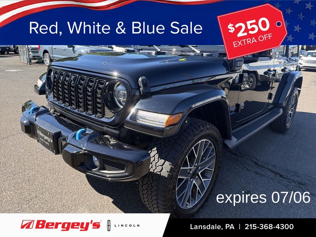Used 2024 Jeep Wrangler Unlimited 4xe 2.0L 4WD High Altitude Sky Top w/ Heated Steering Wheel SUV