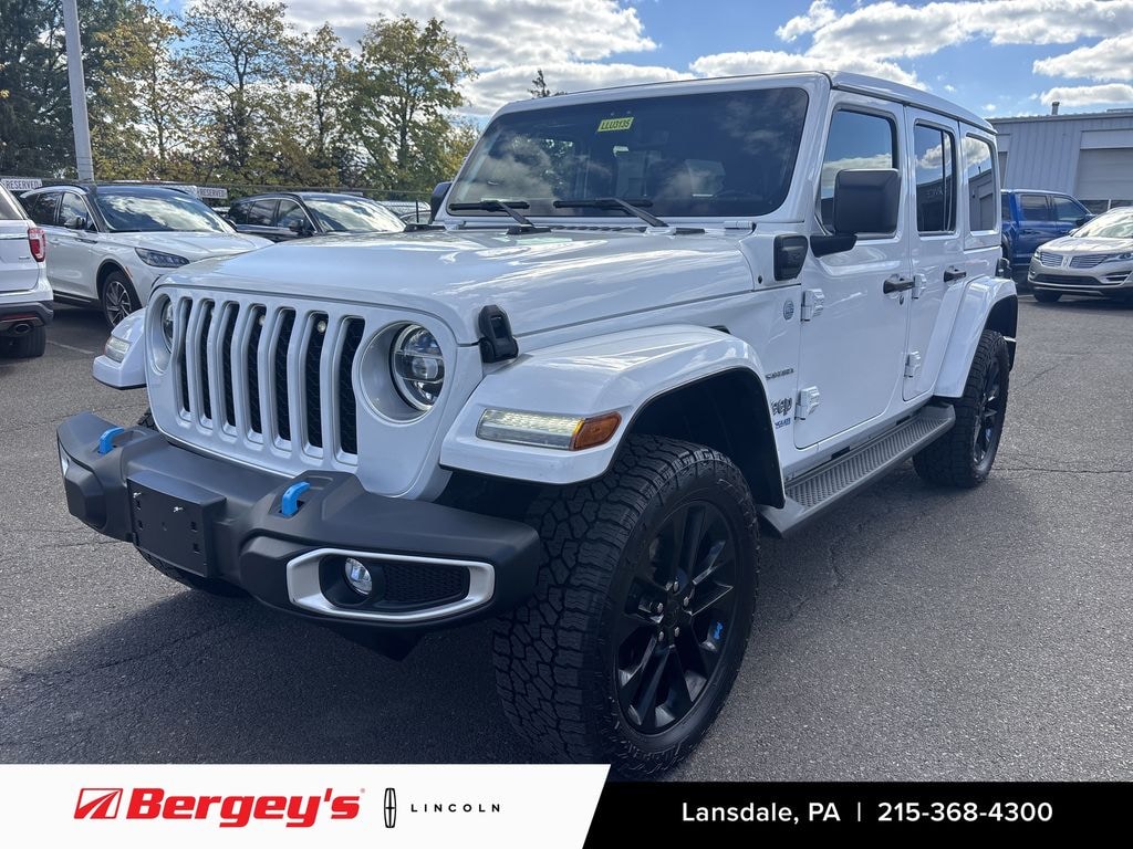 Used 2022 Jeep Wrangler Unlimited 4xe 2.0L 4WD Sahara Sky Top w/ Cold Weather Pkg SUV