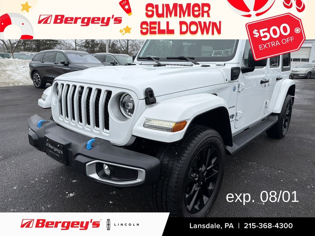 Used 2023 Jeep Wrangler Unlimited 4xe 2.0L 4WD Sahara Hard Top w/ Cold Weather Pkg SUV