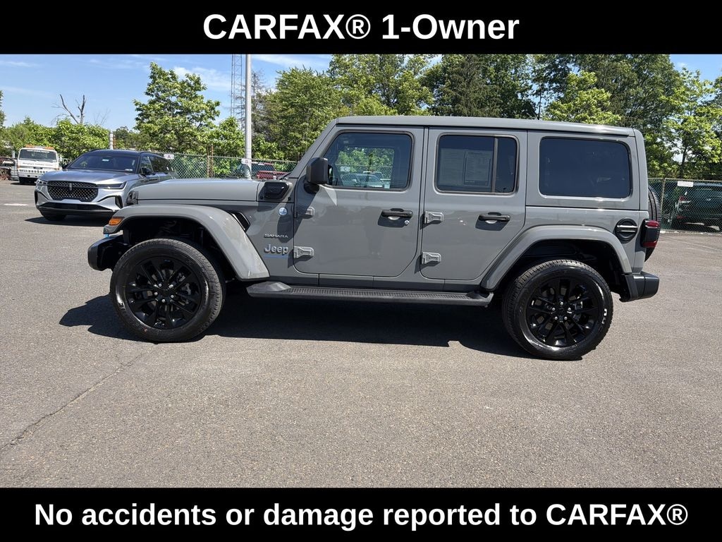 Used 2023 Jeep Wrangler Unlimited 4xe 2.0L 4WD Sahara Sky Top w/ Cold Weather & Trailer Tow Pkg SUV