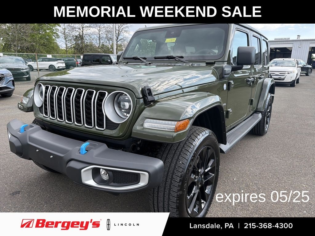 Used 2024 Jeep Wrangler Unlimited 4xe 2.0L 4WD Sahara Hard Top w/ Safety Pkg SUV