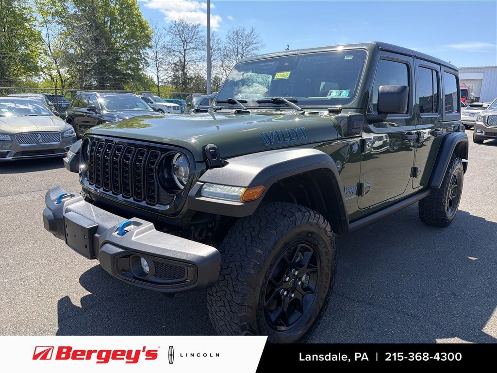 Used 2024 Jeep Wrangler Unlimited 4xe 2.0L 4WD Willys Hard Top w/ Heated Seats & Remote Start SUV