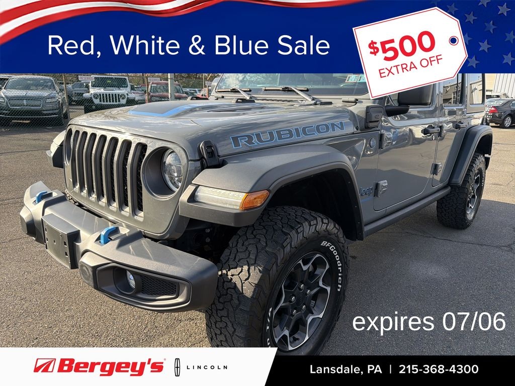Used 2023 Jeep Wrangler Unlimited 4xe 2.0L 4WD Rubicon Hard Top w/ Cold Weather Pkg SUV