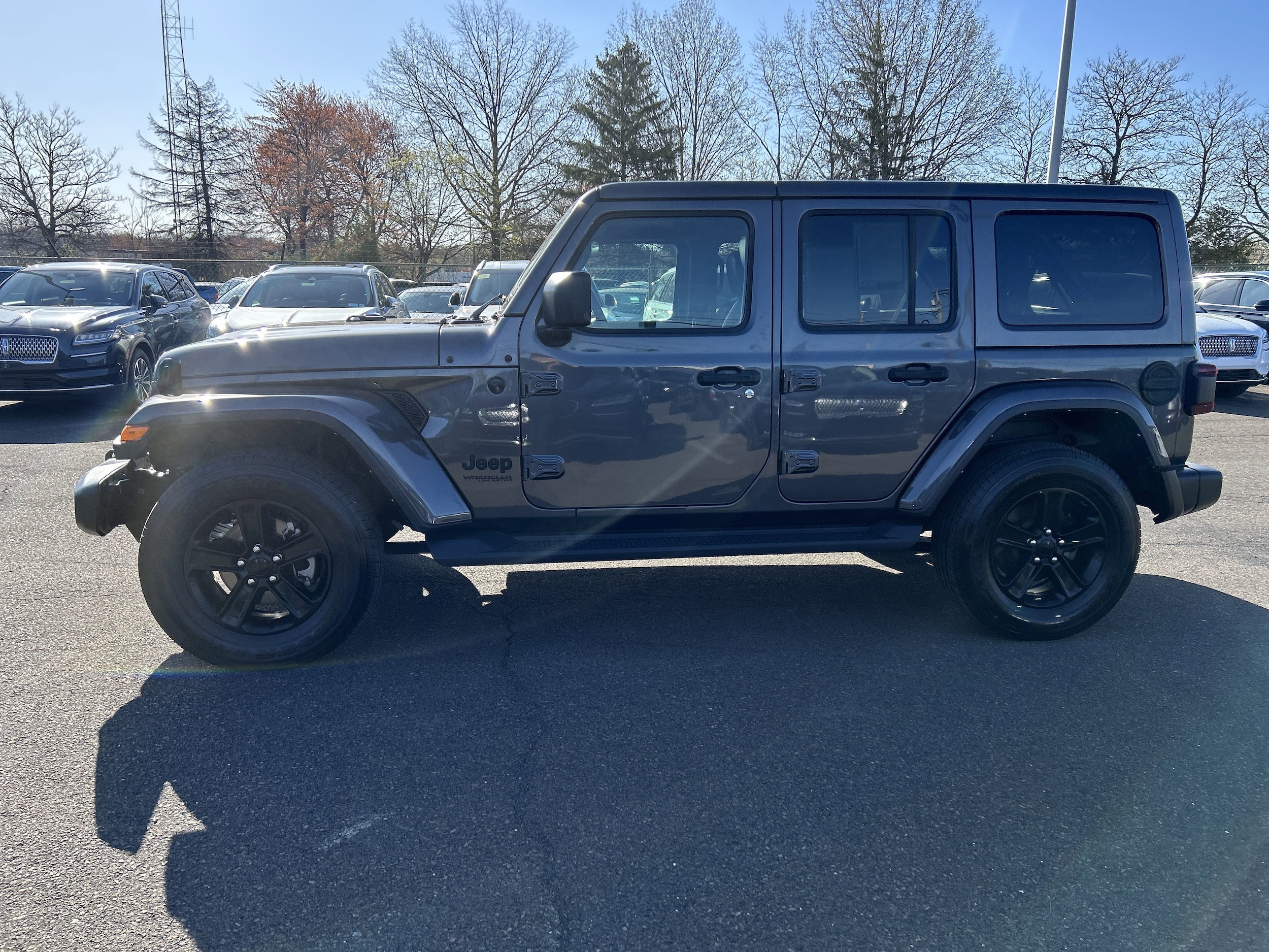 Used 2021 Jeep Wrangler Unlimited Sahara Altitude with VIN 1C4HJXEG6MW691004 for sale in Lansdale, PA