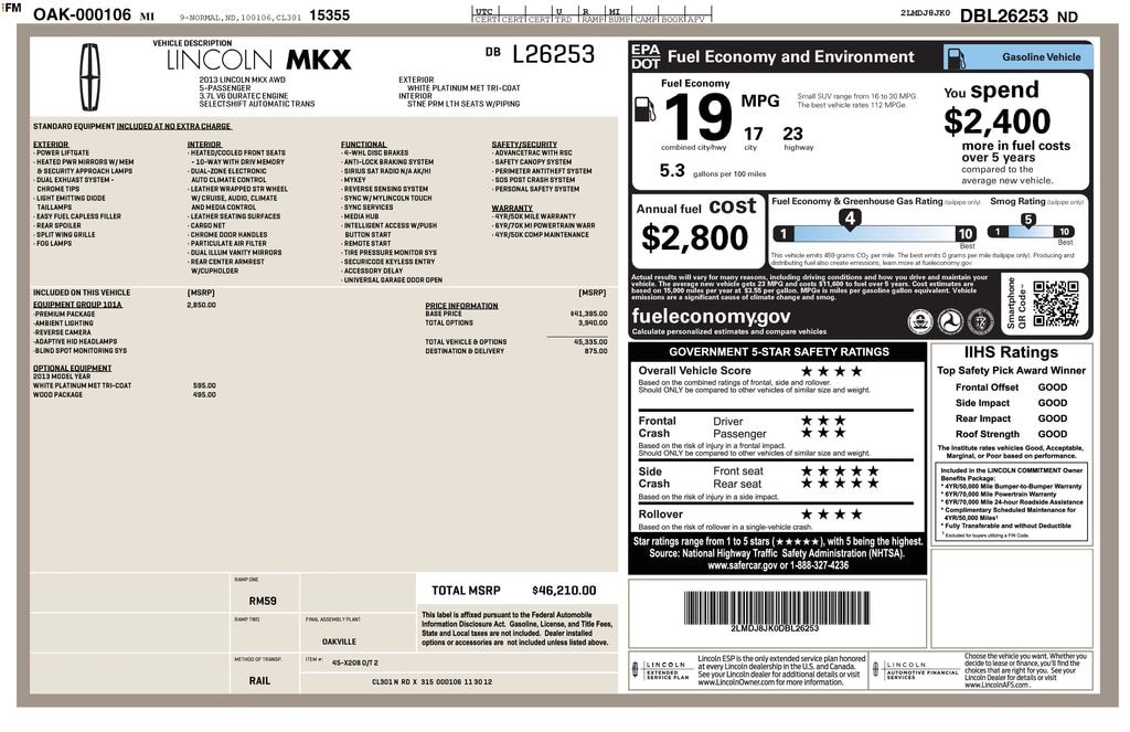 Used 2013 Lincoln MKX Base SUV