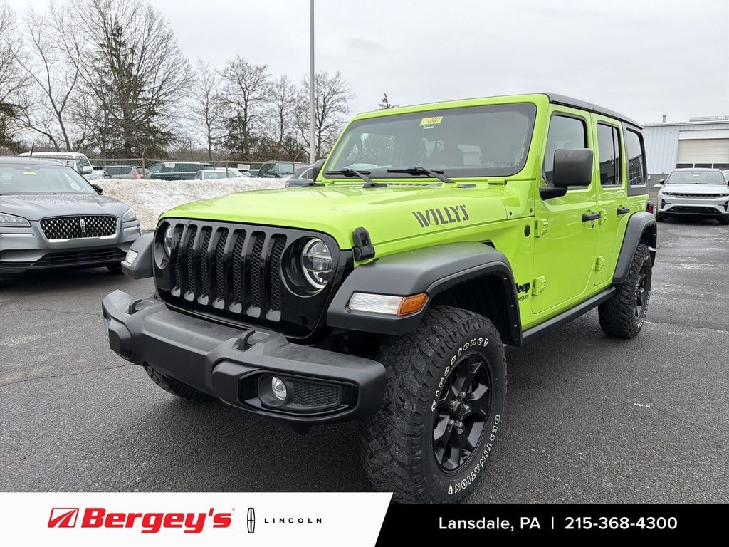 Used 2021 Jeep Wrangler Unlimited 3.6L 4WD Willys Hard Top w/ Technology Group SUV