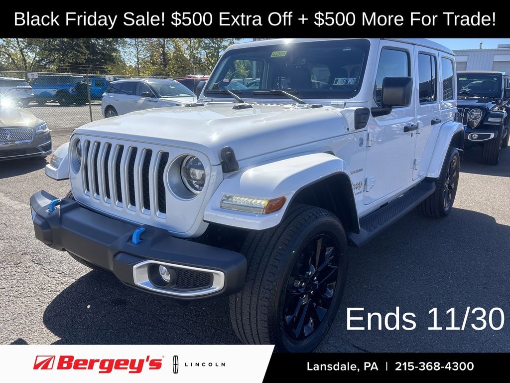 Used 2023 Jeep Wrangler Unlimited 4xe 2.0L 4WD Sahara Sky Top w/ Cold Weather Pkg SUV