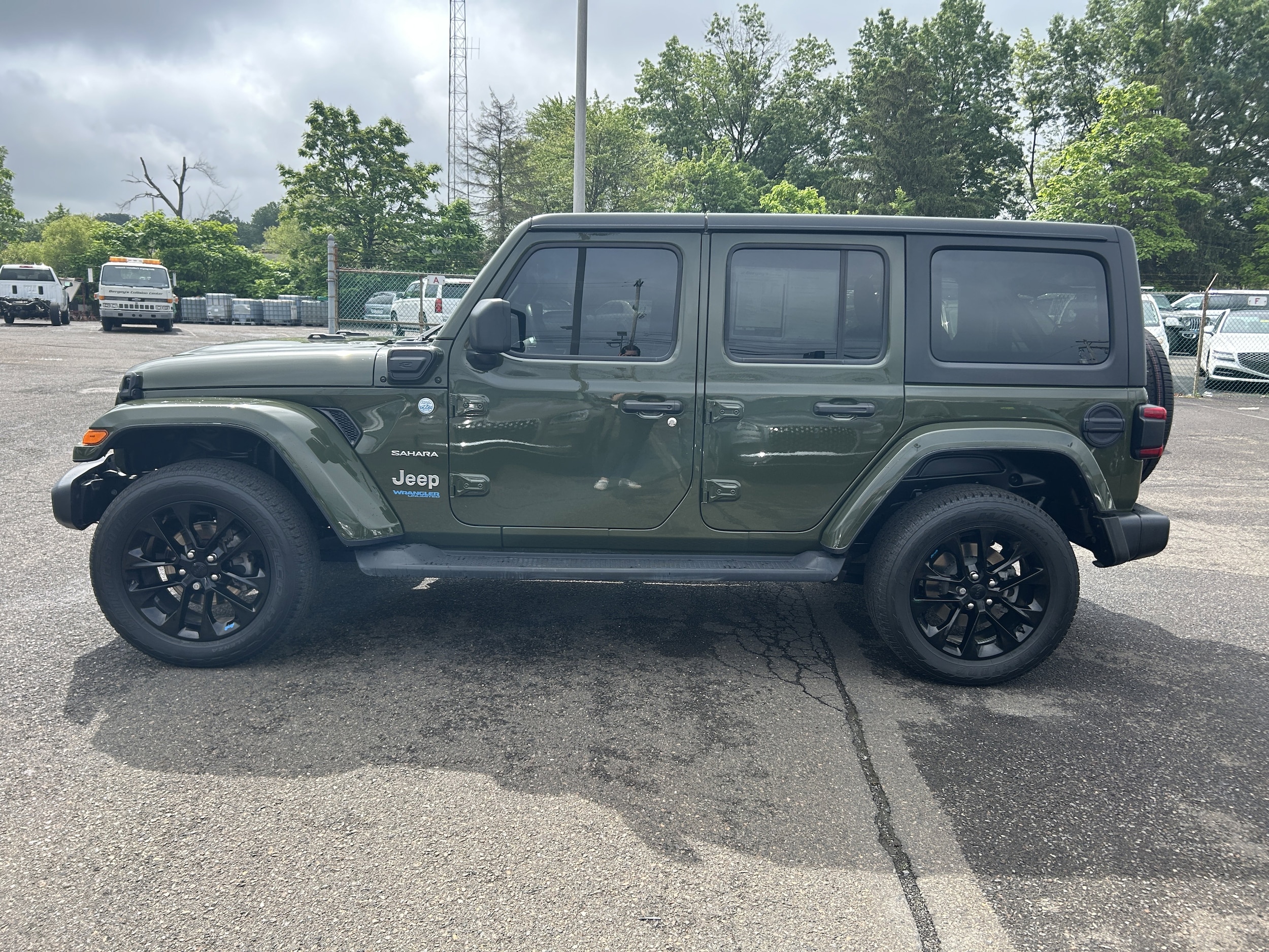 Used 2022 Jeep Wrangler Unlimited Sahara 4XE with VIN 1C4JJXP65NW228214 for sale in Lansdale, PA