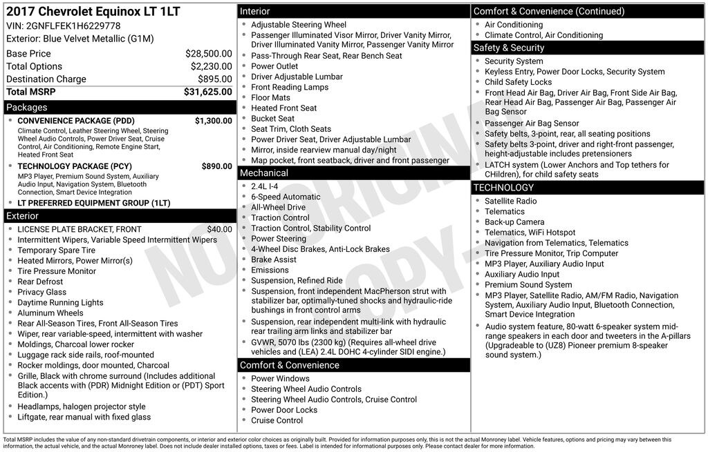 Used 2017 Chevrolet Equinox LT SUV