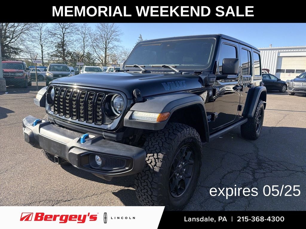 Used 2024 Jeep Wrangler Unlimited 4xe 2.0L 4WD Willys Hard Top w/ Convenience & Technology pkg SUV
