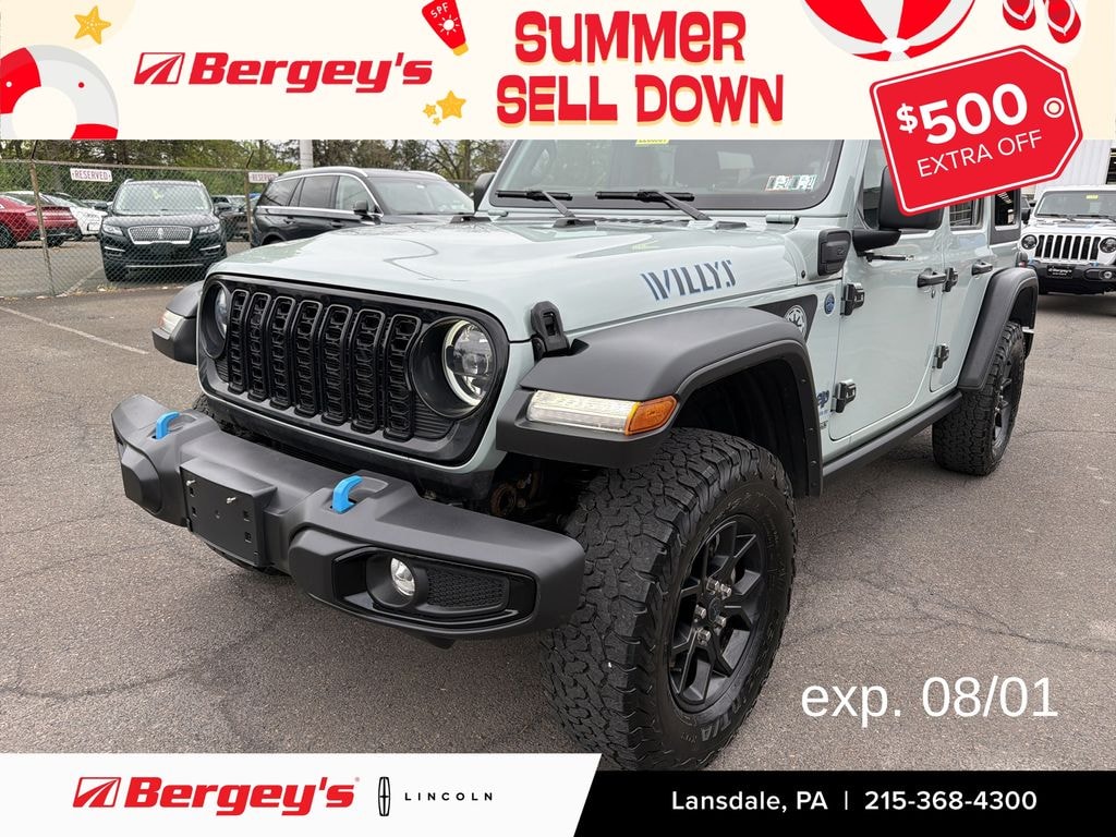 Used 2024 Jeep Wrangler Unlimited 4xe 2.0L 4WD Willys Hard Top w/ Convenience Pkg SUV