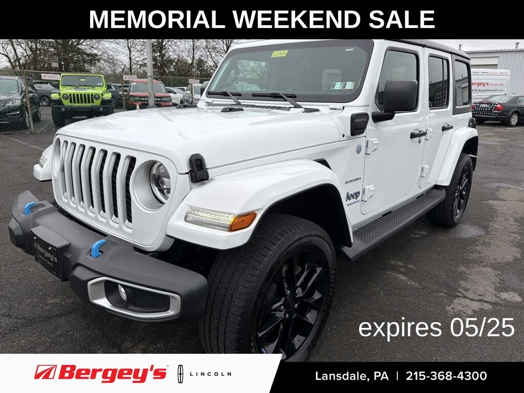 Used 2023 Jeep Wrangler Unlimited 4xe 2.0L 4WD Sahara Hard Top w/ Cold Weather Pkg SUV