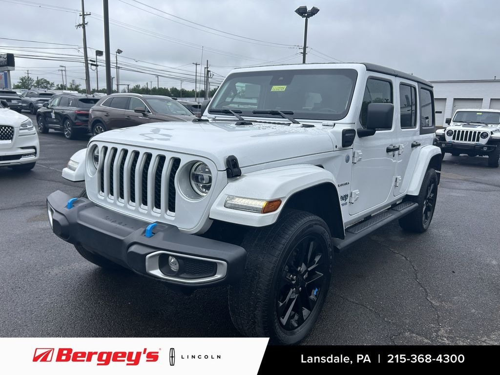 Used 2022 Jeep Wrangler Unlimited 4xe 2.0L 4WD Sahara Hard Top w/ Cold Weather & Advanced Safety Pkg SUV