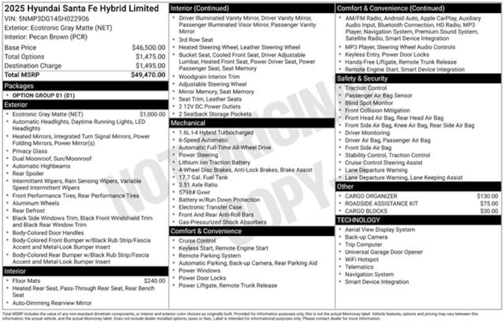 Used 2025 Hyundai Santa Fe Hybrid Limited SUV