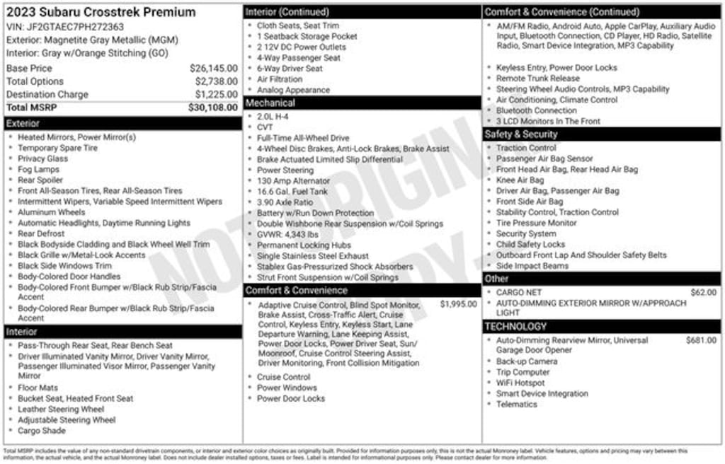 Certified 2023 Subaru Crosstrek Premium SUV