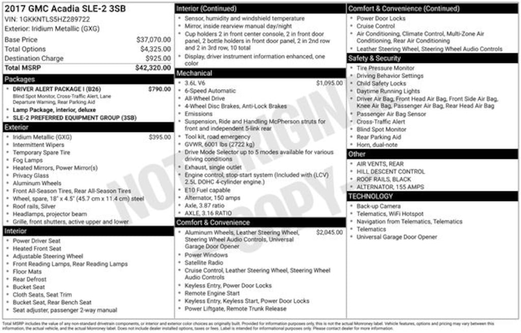 Used 2017 GMC Acadia SLE-2 SUV