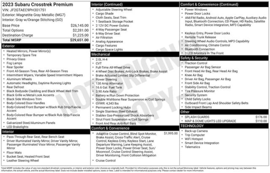 Used 2023 Subaru Crosstrek Premium SUV