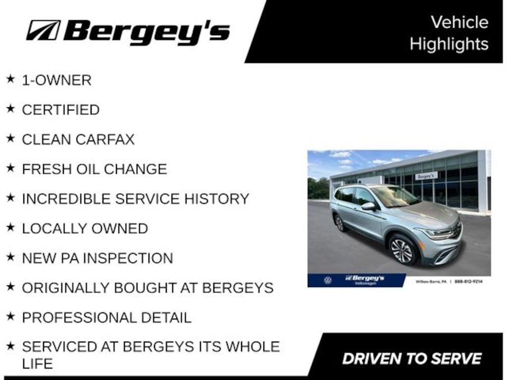 Certified 2024 Volkswagen Tiguan 2.0T S SUV