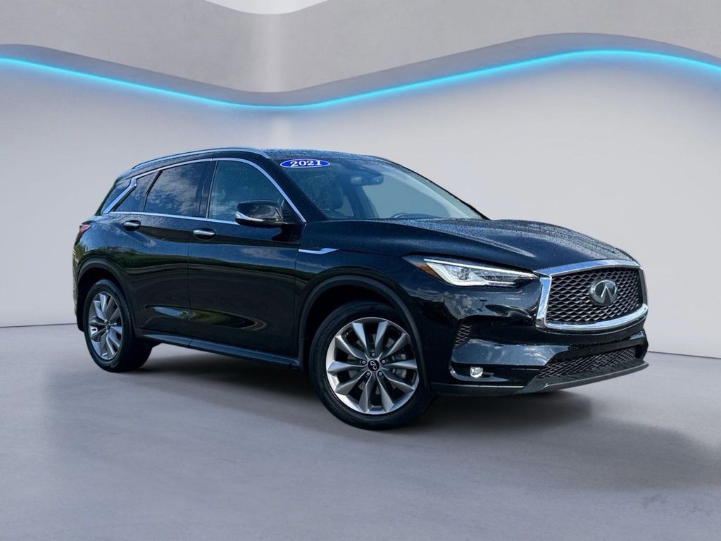 Used 2021 INFINITI QX50 Luxe with VIN 3PCAJ5BB6MF126383 for sale in Roanoke, VA