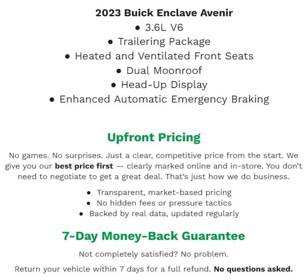 Used 2023 Buick Enclave AWD 4dr Avenir SUV