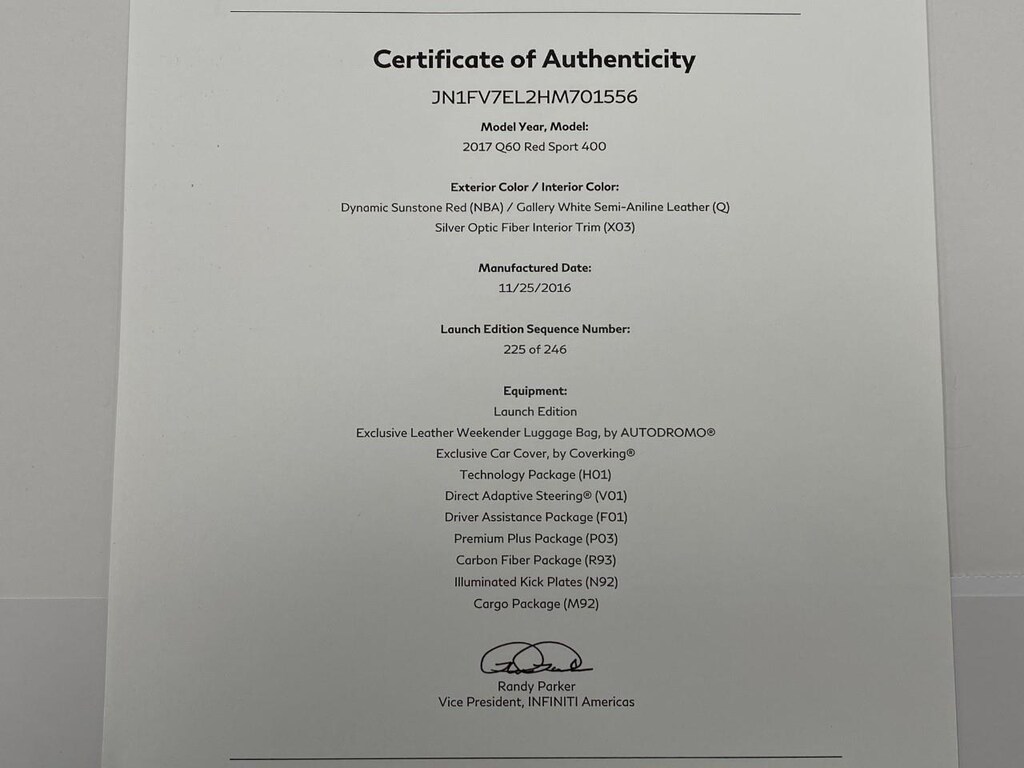 Used 2017 INFINITI Q60 Red Sport 400 AWD Coupe