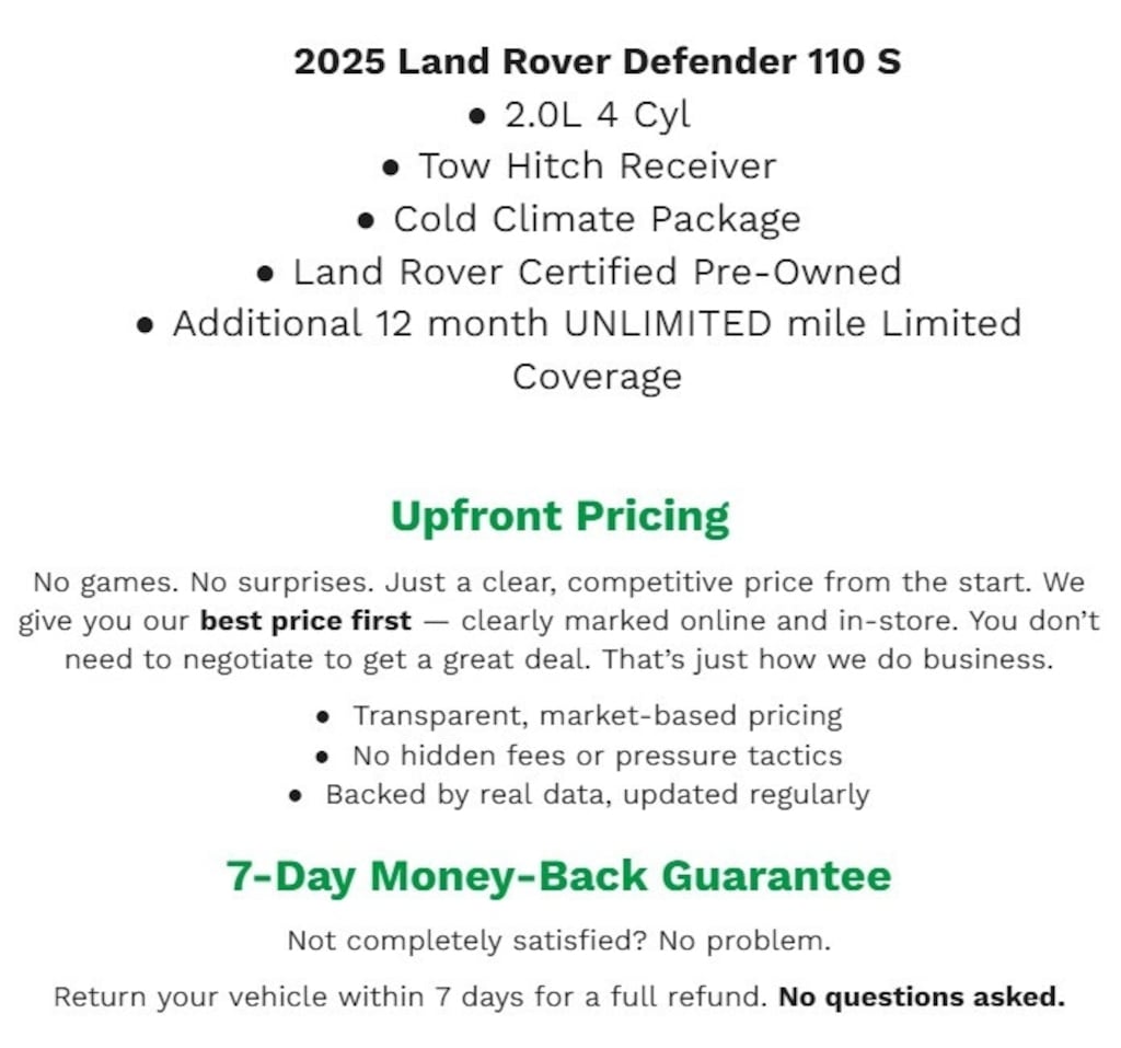 Used 2025 Land Rover Defender 110 P300 S SUV