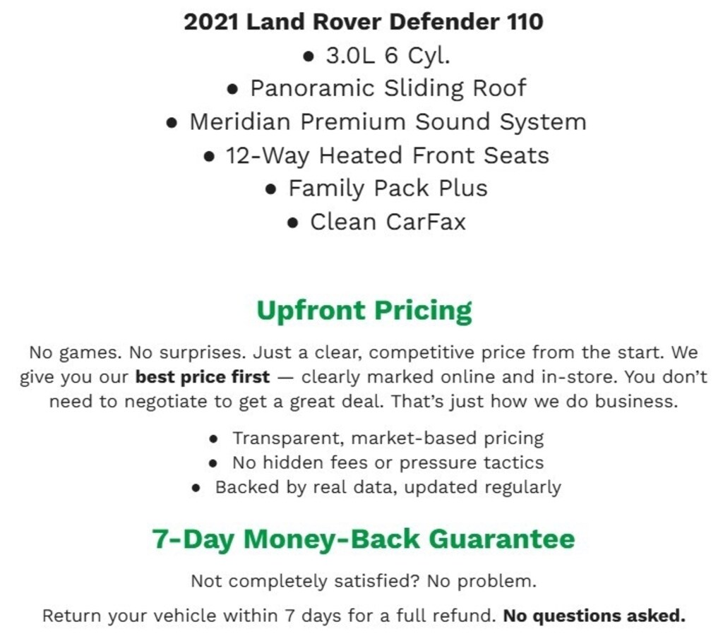 Used 2021 Land Rover Defender 110 SE AWD SUV