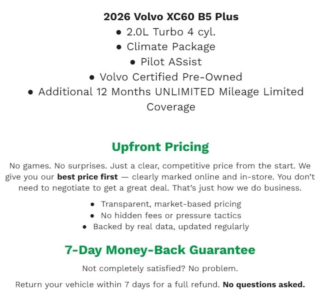 Certified 2026 Volvo XC60 B5 AWD Plus SUV